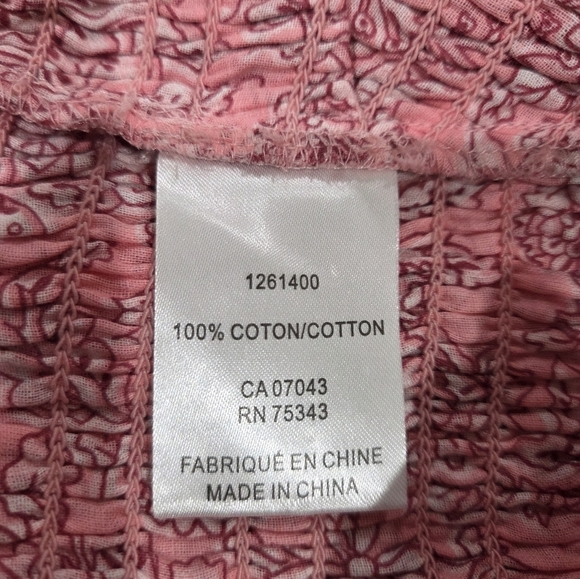 HOUSE OF HARLOW Pink Floral Cotton Smocked Crop Top & Tiered Maxi Skirt Set NWT. - Picture 10 of 13